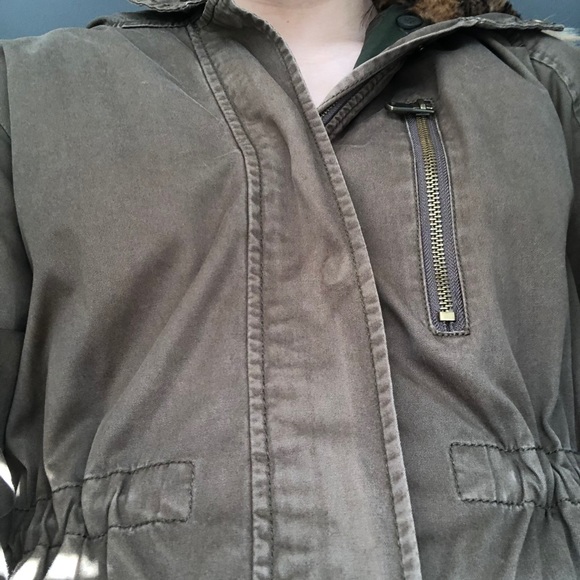 zara army green parka - Picture 4 of 4